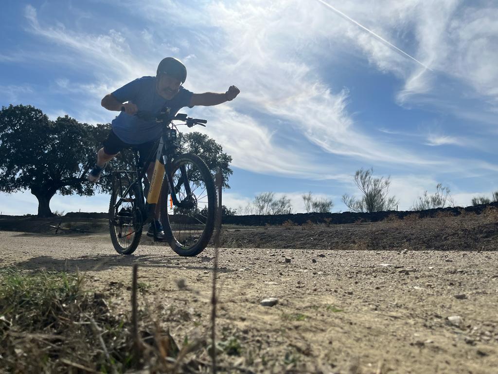 Ciclista en acción